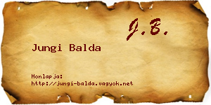 Jungi Balda névjegykártya